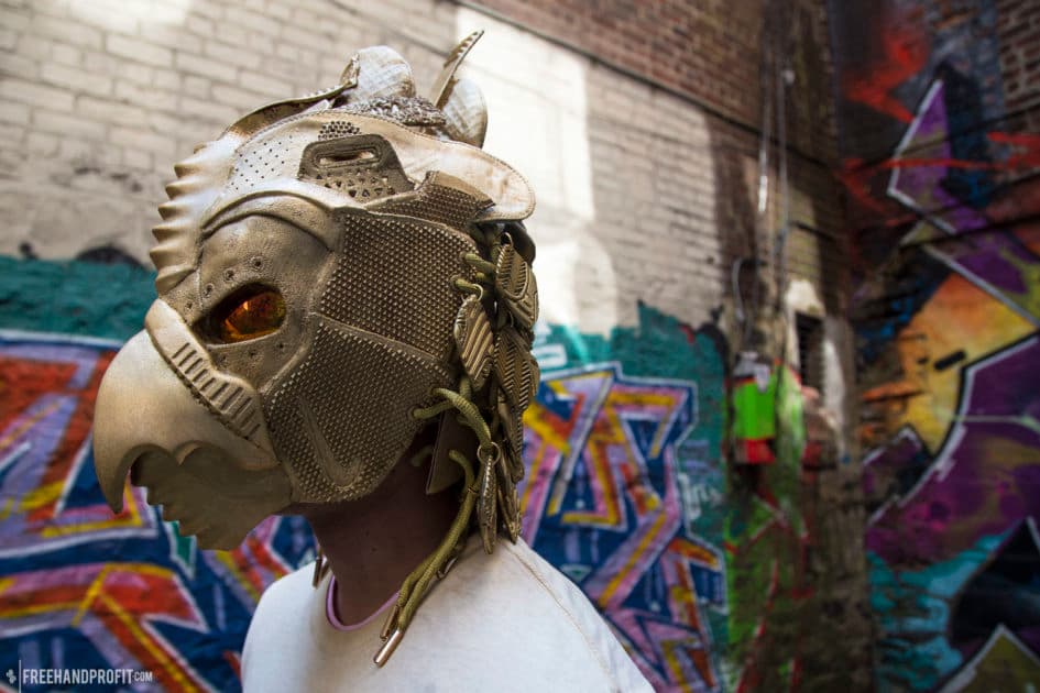 Golden Yeezy II Horus Mask by Freehand Profit, featured in StockX's 