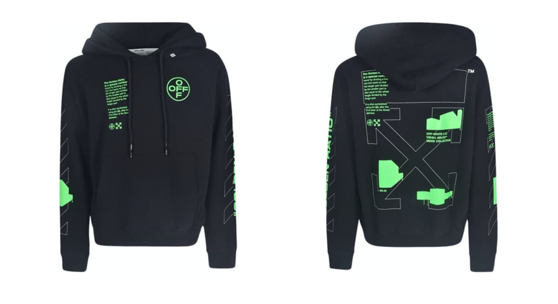 スウェット・トレーナー OFF-WHITE 'Fresco oval' hoodie White/Black off white（オフホワイト）の「【OFF-WHITE】 オフホワイト