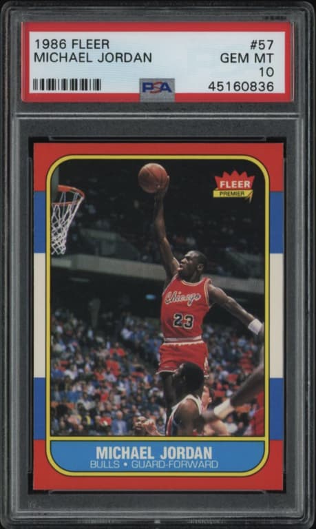 Michael Jordan's 1986 Fleer Rookie #57 PSA 10 may not be number one, but The Last Dance has only added to his mythology