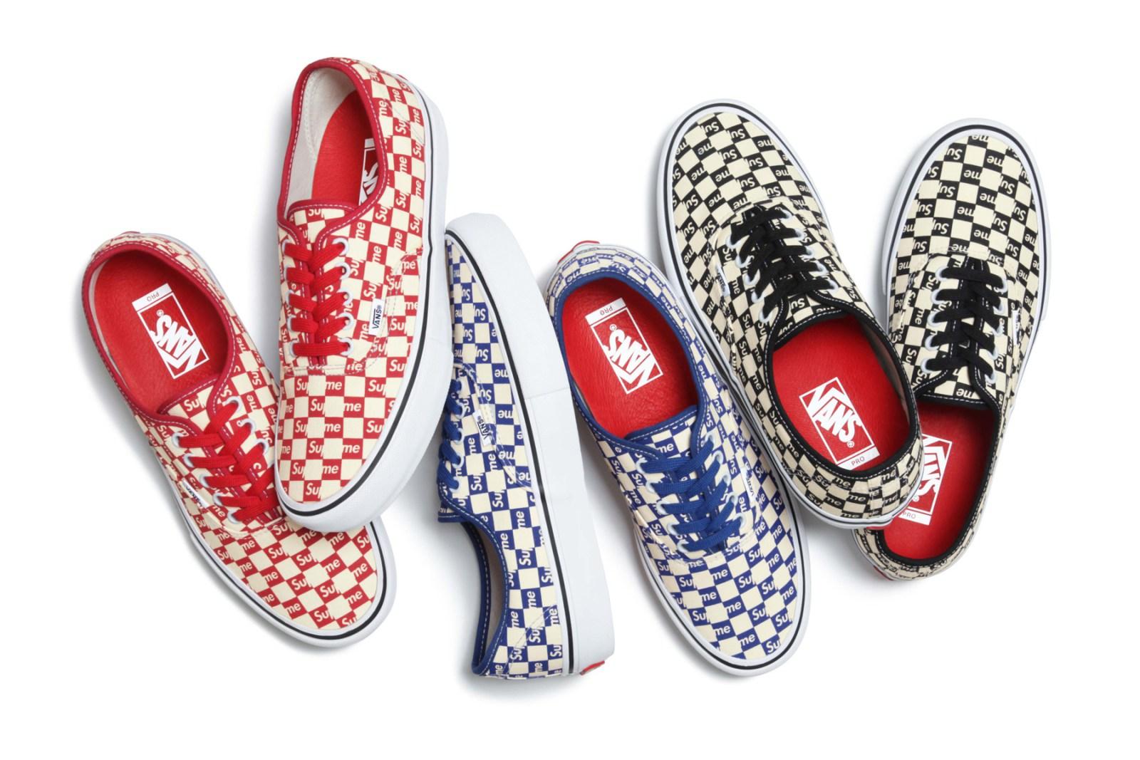 checkered vans supreme