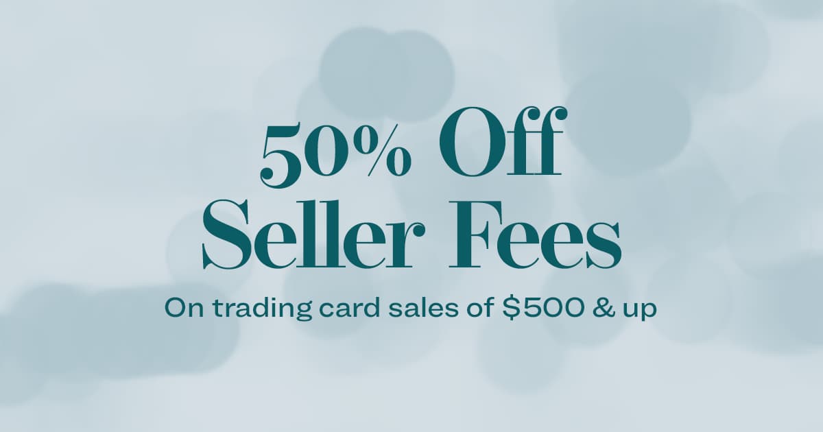 50% off trading card seller fees on sales of $500 and up