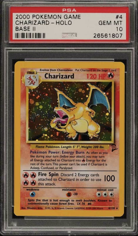 Charizard-Holo 2000 Pokemon TCG Base Set 2 #4/130