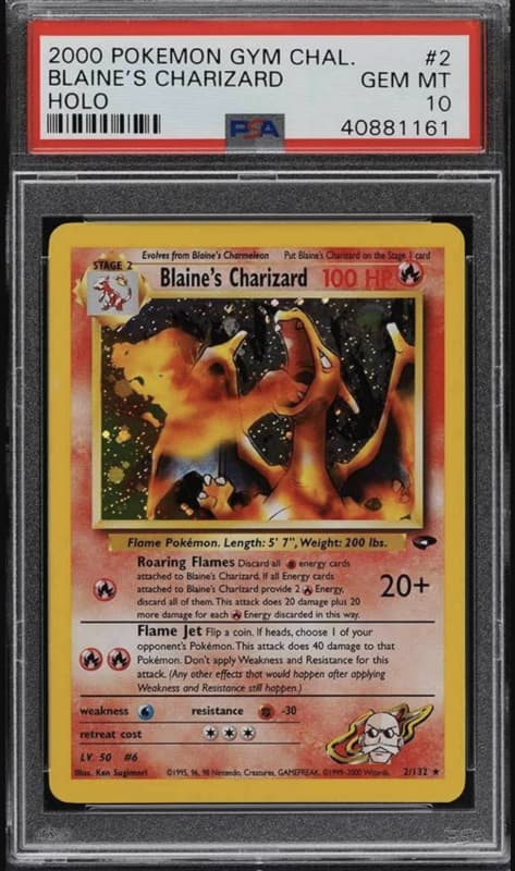 Blaine's Charizard-Holo 2000 Pokemon TCG Gym Challenge #2/132