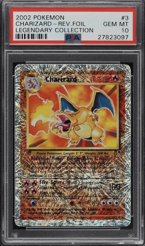 Charizard-Reverse Foil 2002 Pokemon TCG Legendary Collection #3/110