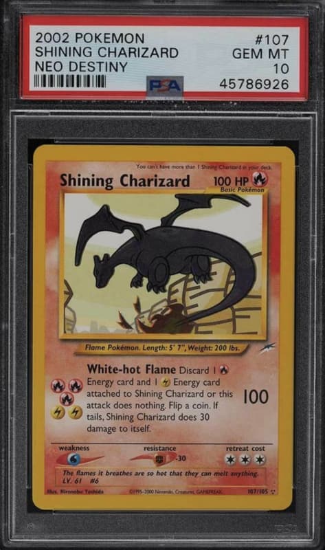 Shining Charizard 2002 Pokemon TCG Neo Destiny #107/105