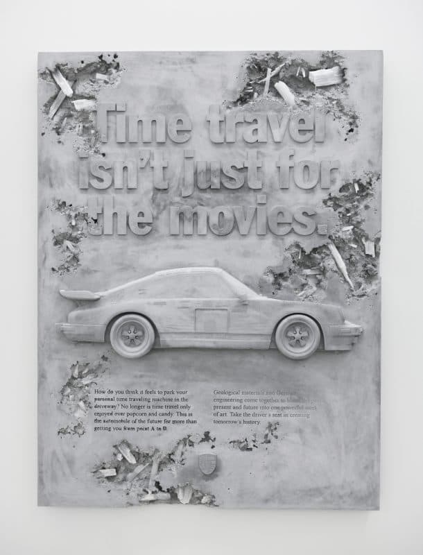 Grey Selenite Eroded Porsche Poster by Daniel Arsham