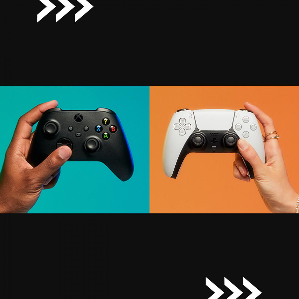 PS5 Controller and Xbox Controller