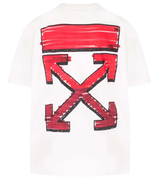 T-shirt Off-White Marker Arrow Rouge et blanc