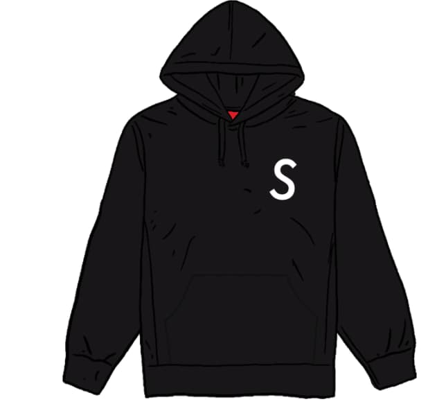 Hoodie noir Supreme Swarovski S Logo