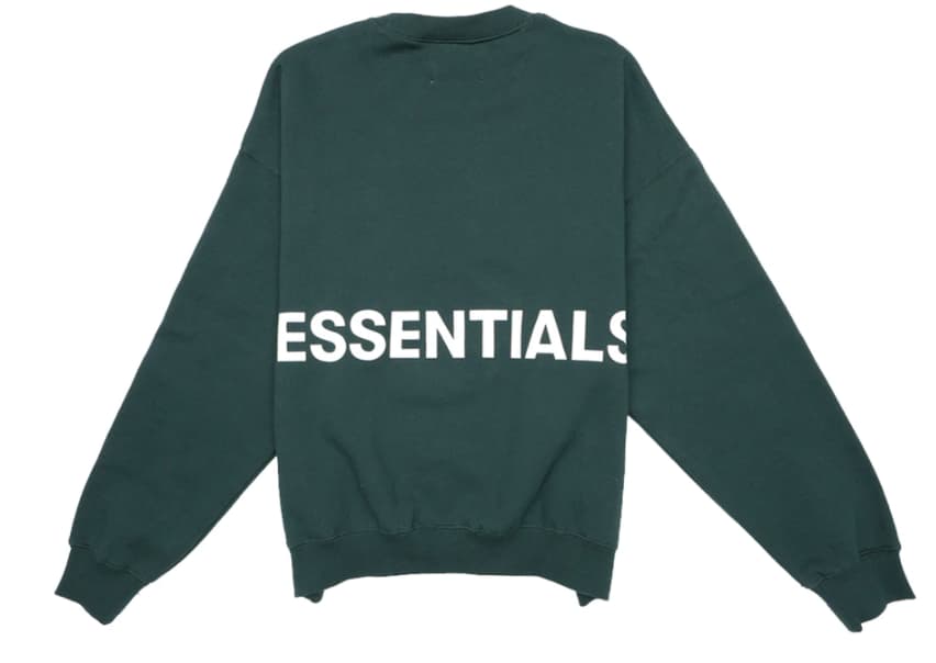 Sweat Col rond vert Fear of God Essentials