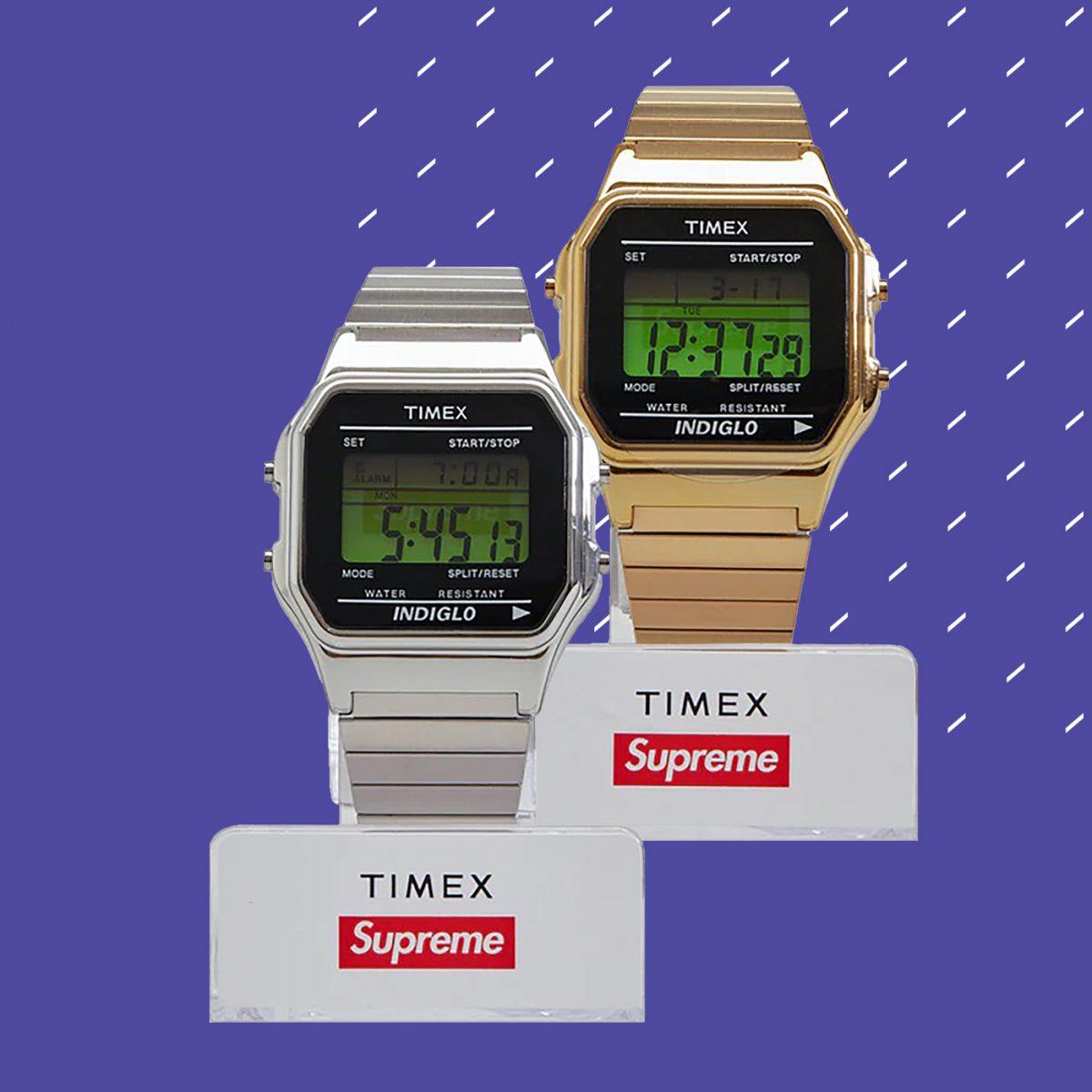 Supreme timed digital watch