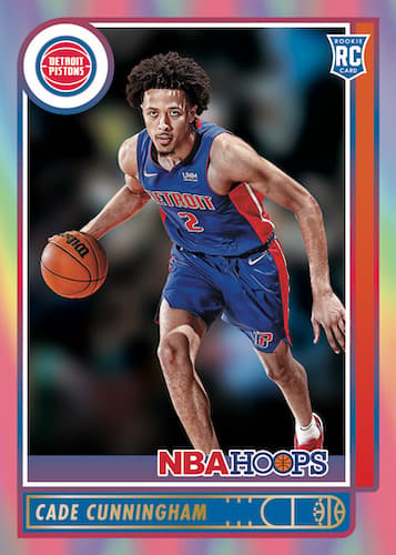2021-22 Panini NBA Hoops Cade Cunningham Trading Card Releases