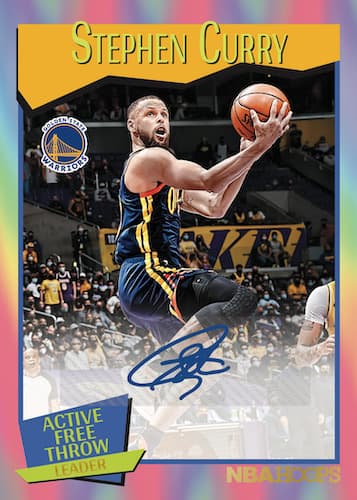 2021-22 Panini NBA Hoops Steph Curry Autograph Trading Card Releases
