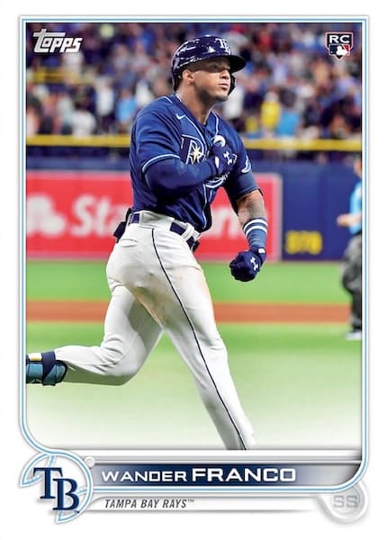 Wander Franco's 2022 Topps Series 1 Baseball Rookie Card trading card releases