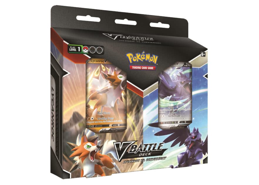 Pokémon TCG V Battle Deck Lycanroc vs. Corviknight trading card releases