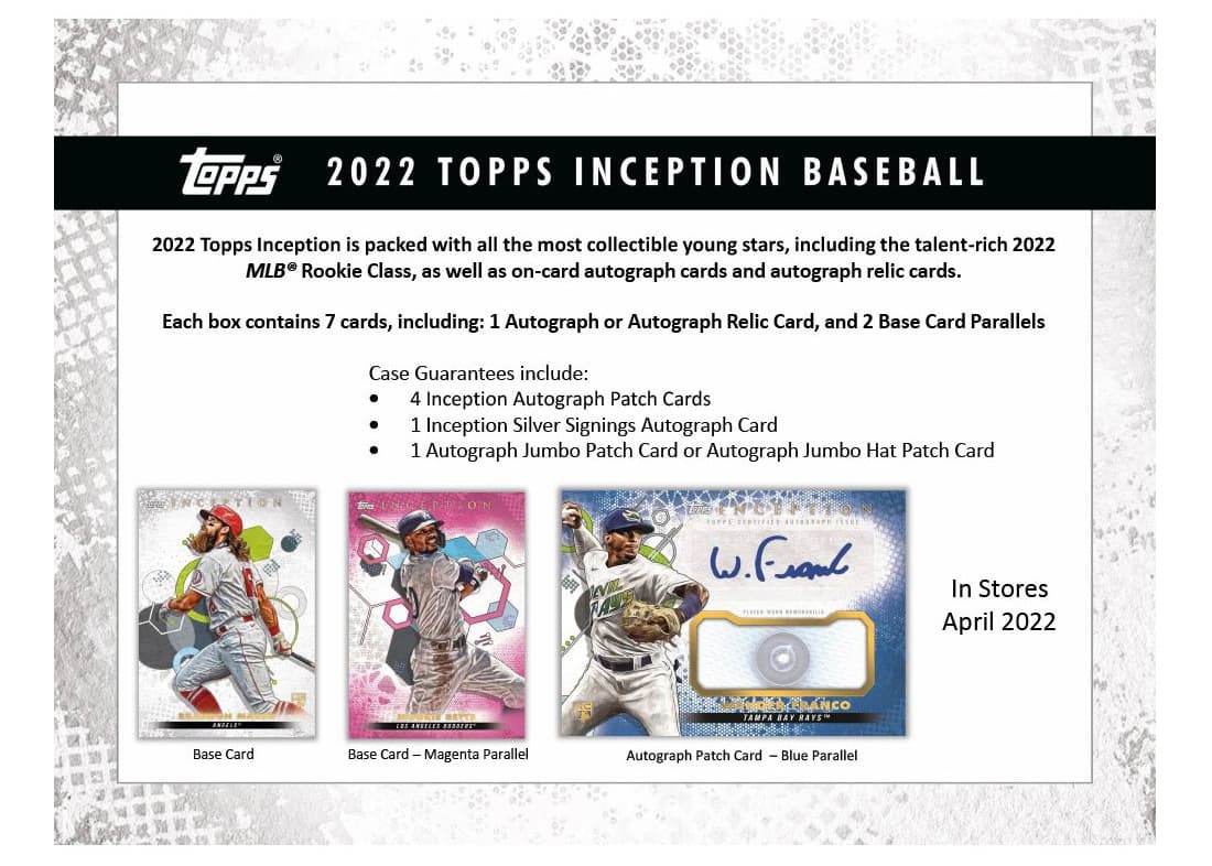 2022 Topps Inception Baseball trading card releases