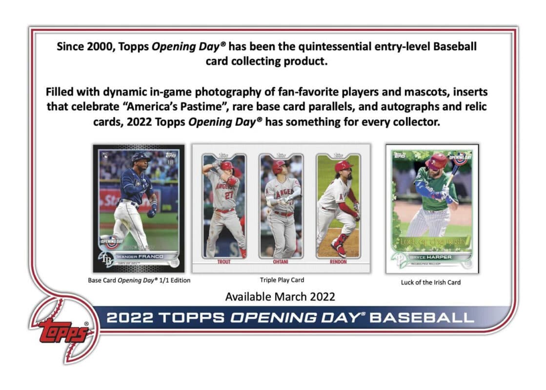 2022 Topps Opening Day Baseball