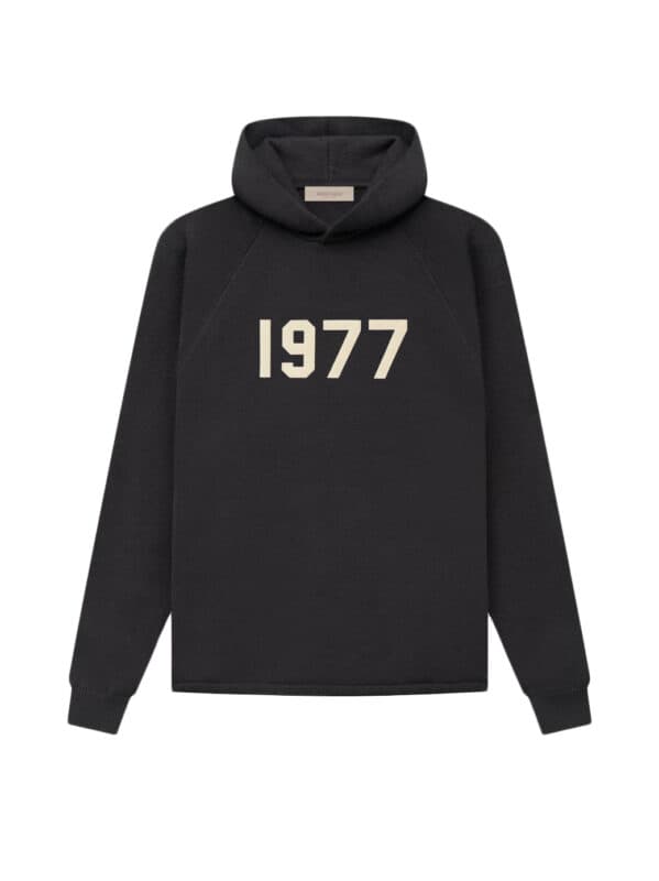 essentials 1977 black hoodie