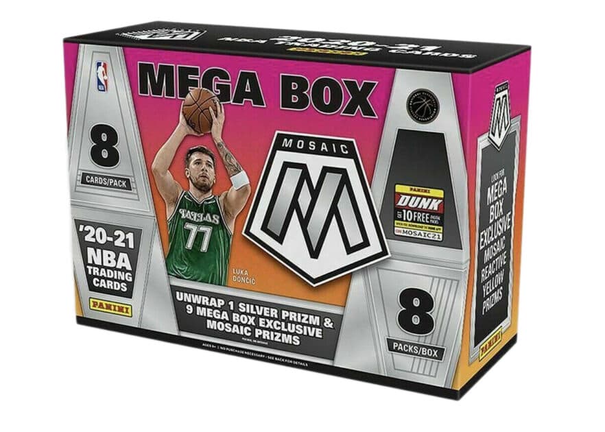 2020-21 Panini Mosaic Basketball Target Mega Box (Reactive Yellow Prizms)