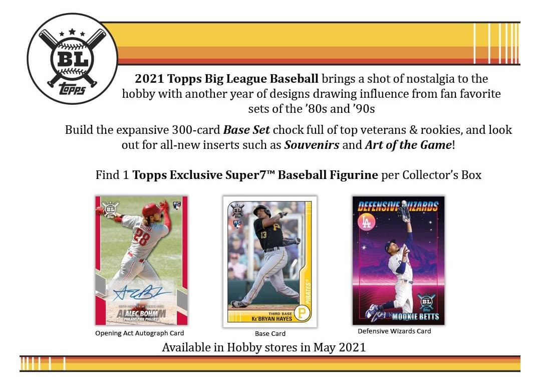 2021 Topps Big League Baseball trading card release