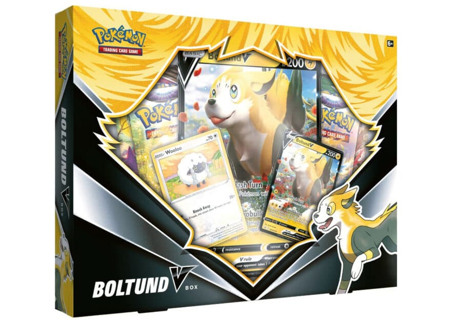 Pokémon TCG Sword & Shield Boltund V Box trading card releases
