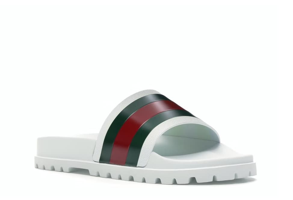 Gucci Slide White Red Green