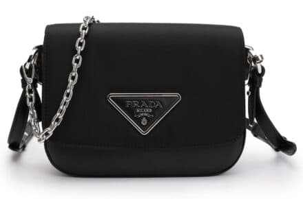 Amazon.com: Prada Womens Two Way Black Tessuto Nylon Tote Crossbody Calf  Leather Trim 1BC060 : Clothing, Shoes & Jewelry