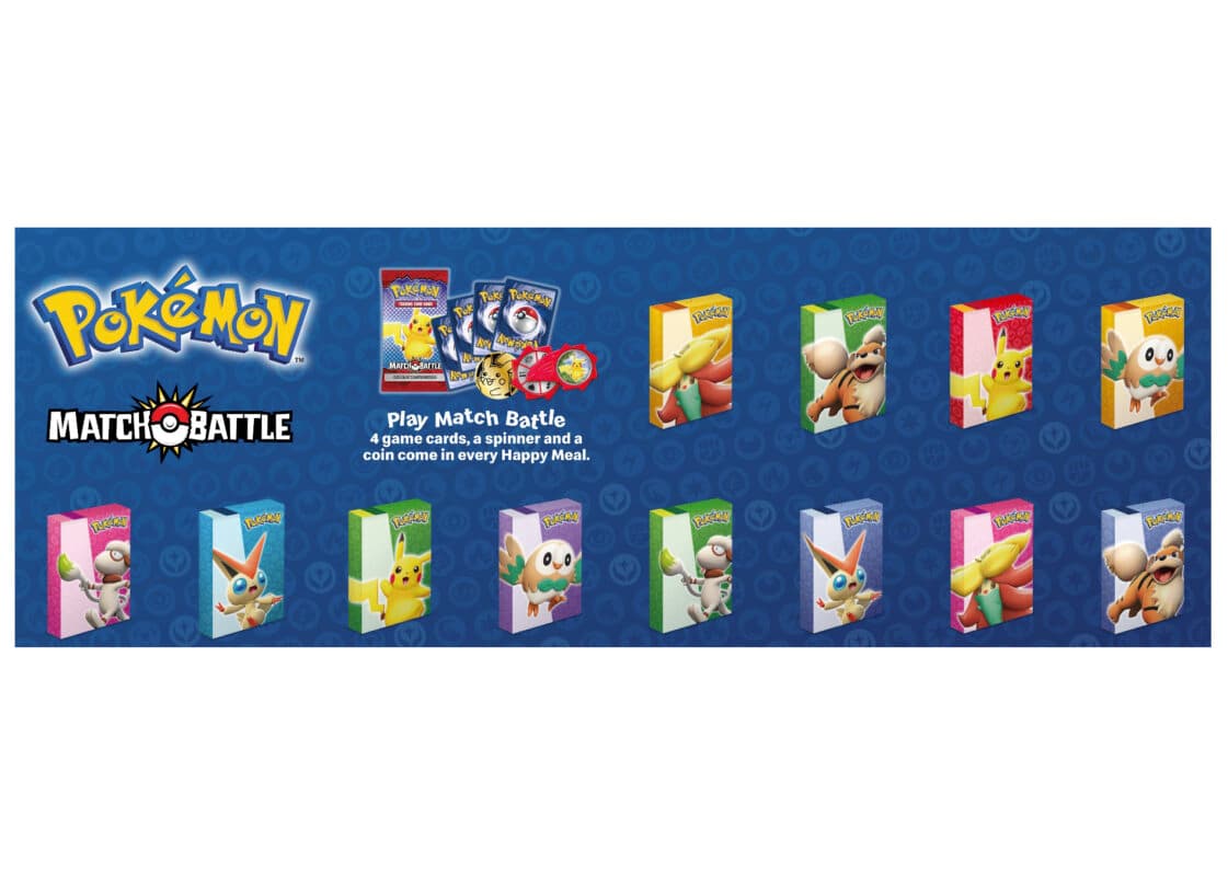2022 McDonalds -Full Set of 15 Pokemon Cards Happy Meal Match Battle with  Holos