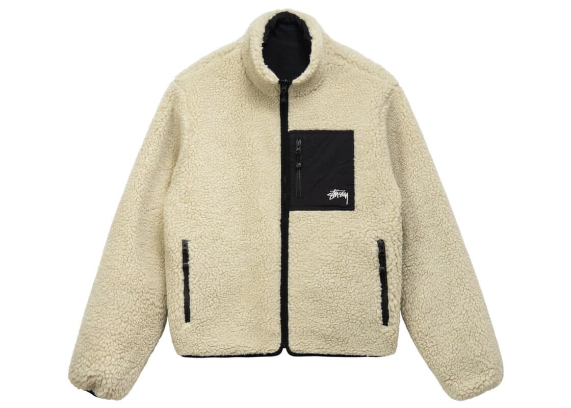 Stussy dana sherpa hot sale snap jacket