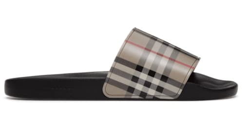 Burberry Furley Check Slides (Archive Beige)