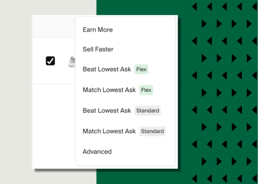 New Flex Pricing Options: Beat or Match Standard Lowest Ask