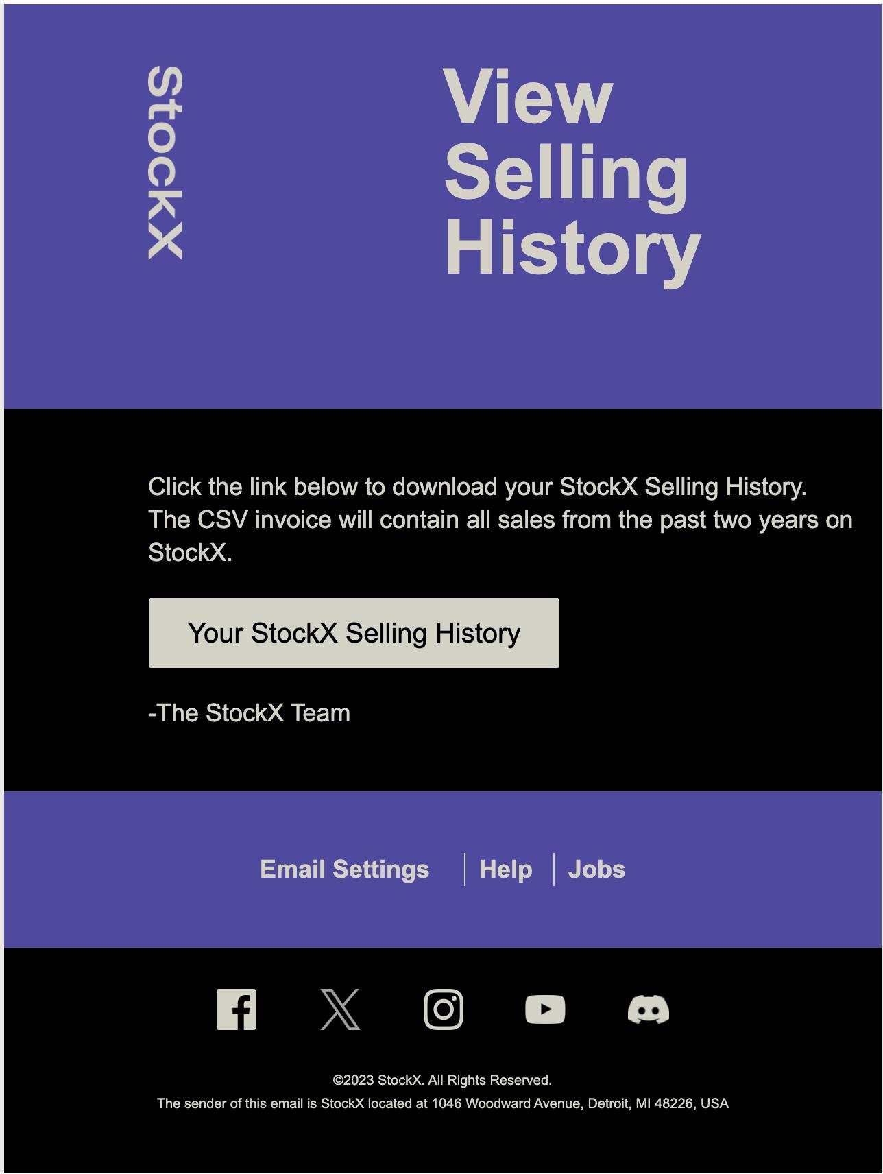 stockx newsletter sign up